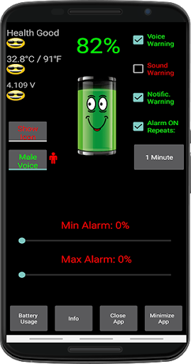 Battery Alarm - عکس برنامه موبایلی اندروید