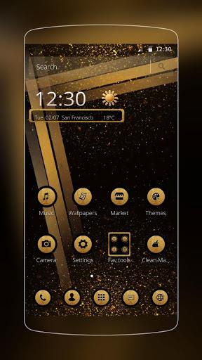 Cool Black Gold Biz Tema - Image screenshot of android app
