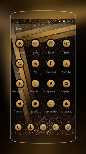 Cool Black Gold Biz Tema - Image screenshot of android app