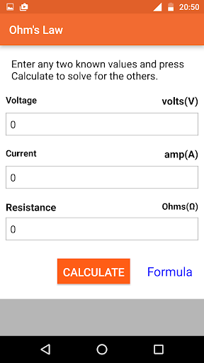 Electric Circuit Calculator - عکس برنامه موبایلی اندروید