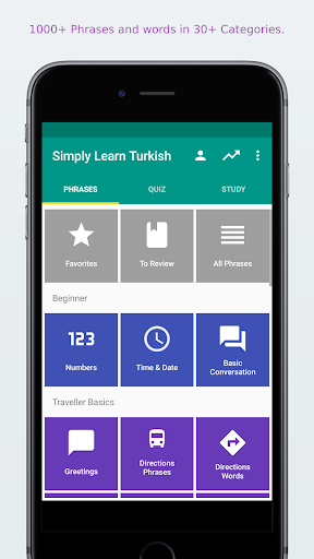 Simply Learn Turkish - عکس برنامه موبایلی اندروید