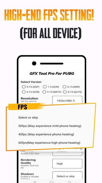 GFX Tool PUBG Pro (Advance FPS - عکس برنامه موبایلی اندروید