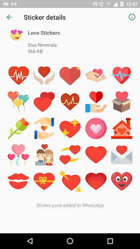 Love Stickers for WhatsApp - عکس برنامه موبایلی اندروید