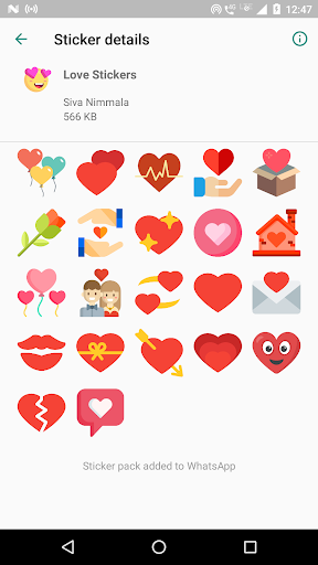 Love Stickers for WhatsApp - عکس برنامه موبایلی اندروید