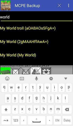 MCPE Backup - Image screenshot of android app