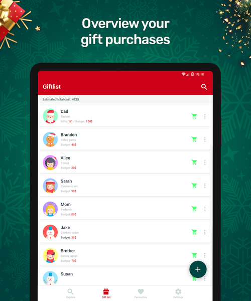 Christmas Gift List - عکس برنامه موبایلی اندروید