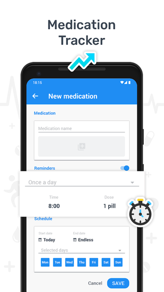 Health tracker & Pill Reminder - Image screenshot of android app