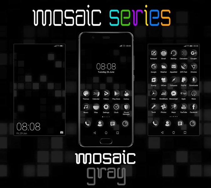 [EMUI5/8/9]MosaicGray Theme - Image screenshot of android app