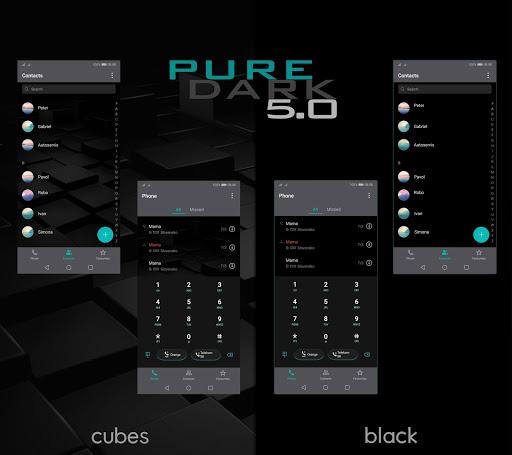 [EMUI 9.1]Pure Dark 5.0 Theme - Image screenshot of android app