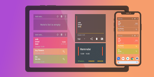 Notes Widget Reminder - عکس برنامه موبایلی اندروید