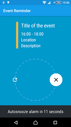 Calendar Event Reminder - Image screenshot of android app