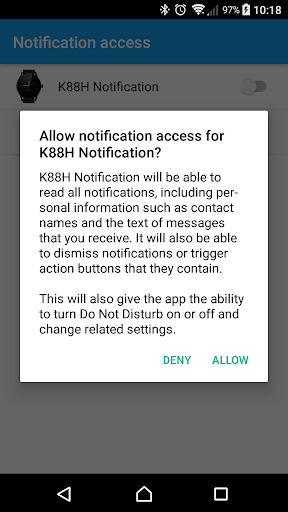 K88H SmartWatch Notifications - عکس برنامه موبایلی اندروید