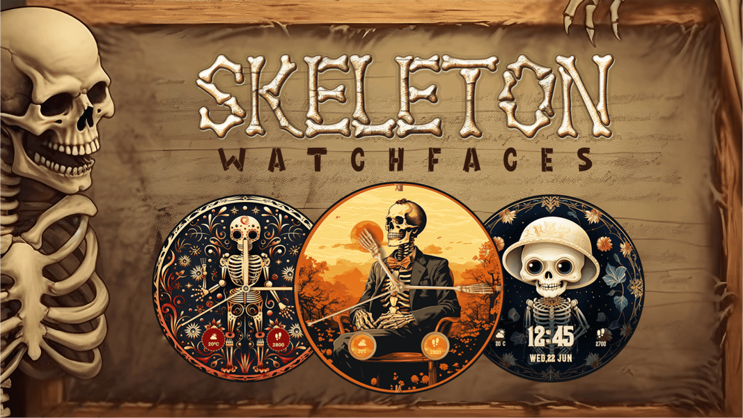 Skeleton Watch Face - Image screenshot of android app