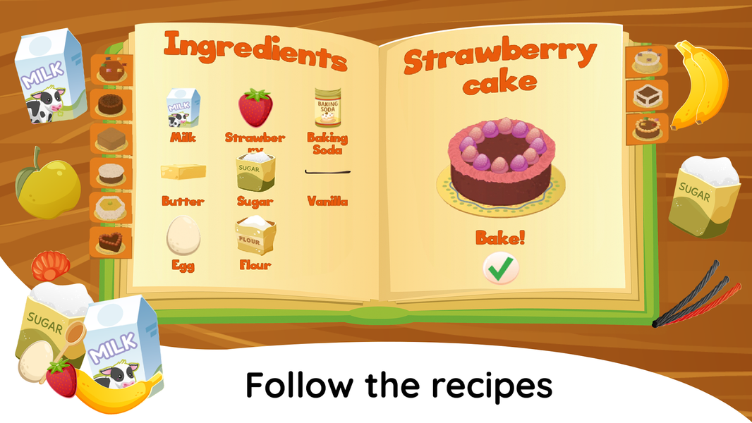 Bake a Cake: Kids Cooking Game - عکس بازی موبایلی اندروید