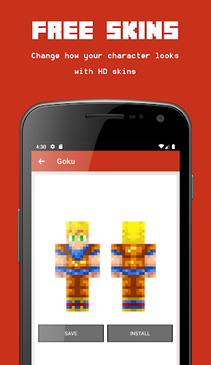 Skin Goku for Minecraft - عکس برنامه موبایلی اندروید