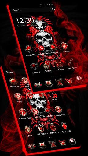 Red Blood Skull Launcher - Image screenshot of android app