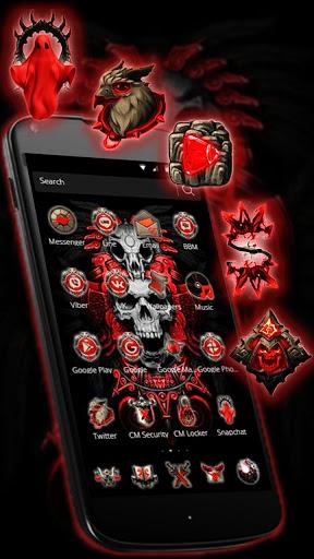 Red Blood Skull Launcher - Image screenshot of android app