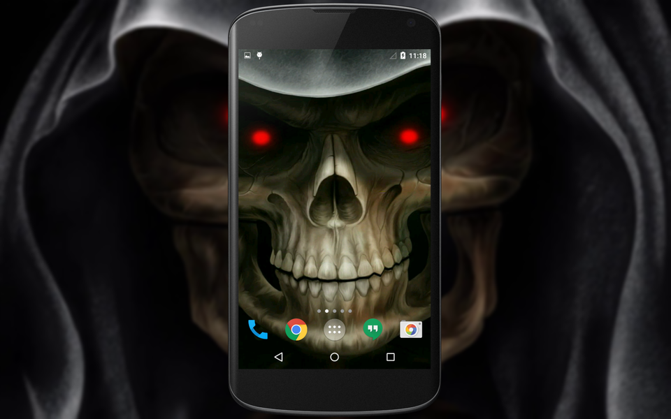 Skull 3D Live Wallpaper - Image screenshot of android app