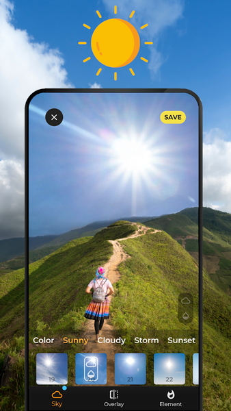 SkyPic - Sky Photo Editor - عکس برنامه موبایلی اندروید