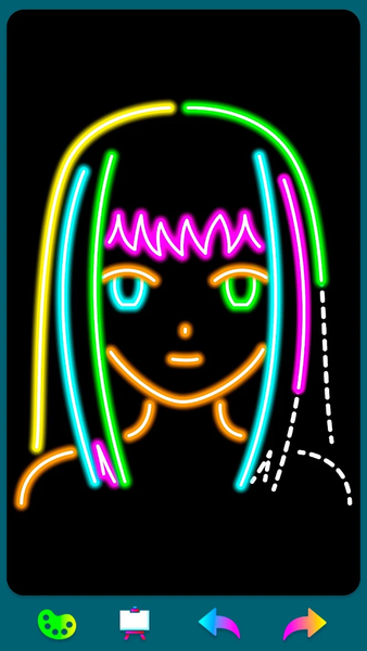Neon Doodle Art - How To Draw - Image screenshot of android app
