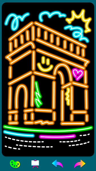 Neon Doodle Art - How To Draw - Image screenshot of android app