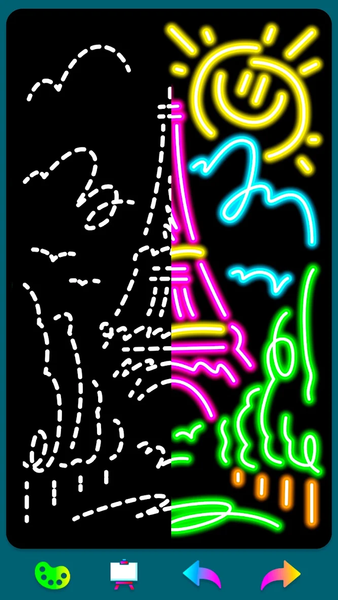 Neon Doodle Art - How To Draw - Image screenshot of android app