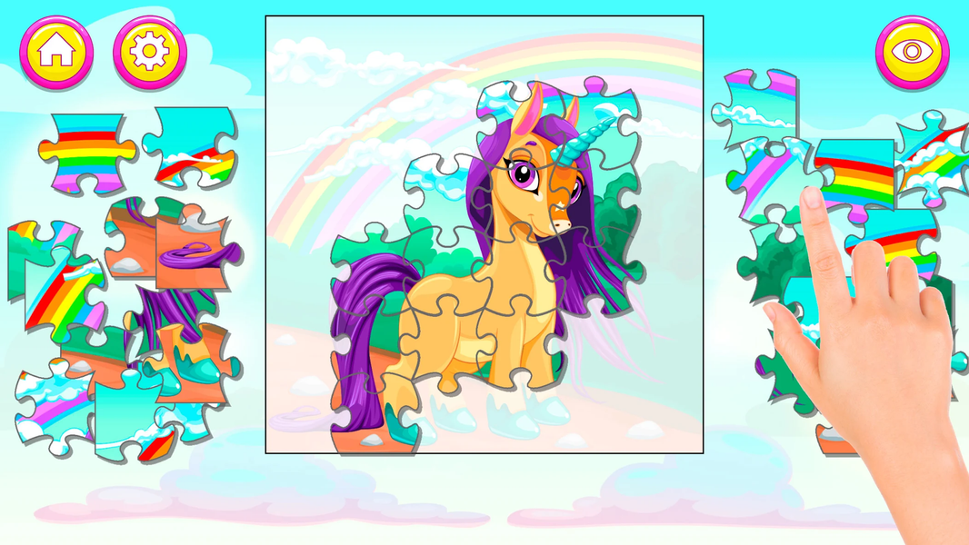 Kids puzzles for girls - Gameplay image of android game