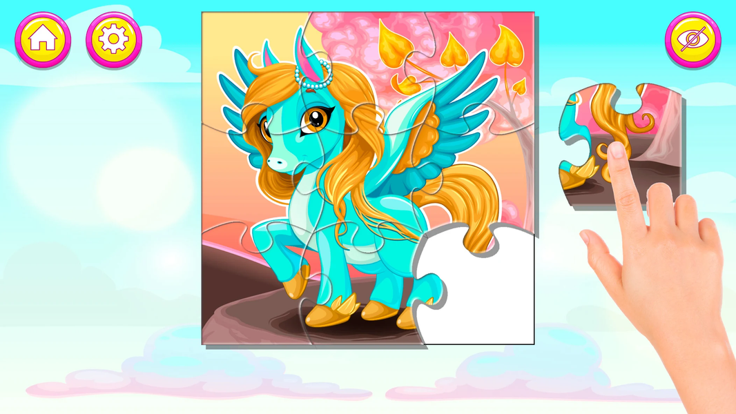 Kids puzzles for girls - Gameplay image of android game