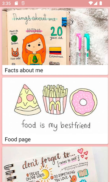 Personal diary ideas - عکس برنامه موبایلی اندروید