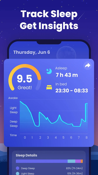 Sleep Sounds & Sleep Tracker - عکس برنامه موبایلی اندروید