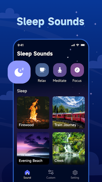 Sleep Sound - Music to Relax - عکس برنامه موبایلی اندروید