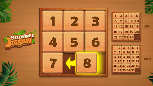 Wooden Number Jigsaw - Image screenshot of android app