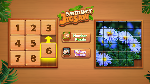 Wooden Number Jigsaw - Image screenshot of android app