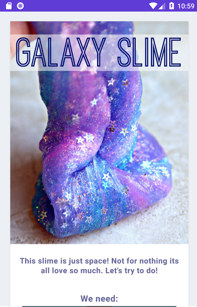 How to make a slime at home - Image screenshot of android app