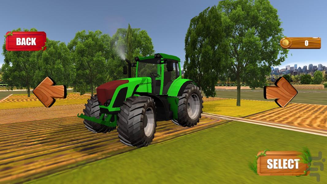 بازی تراکتور مزرعه - Gameplay image of android game