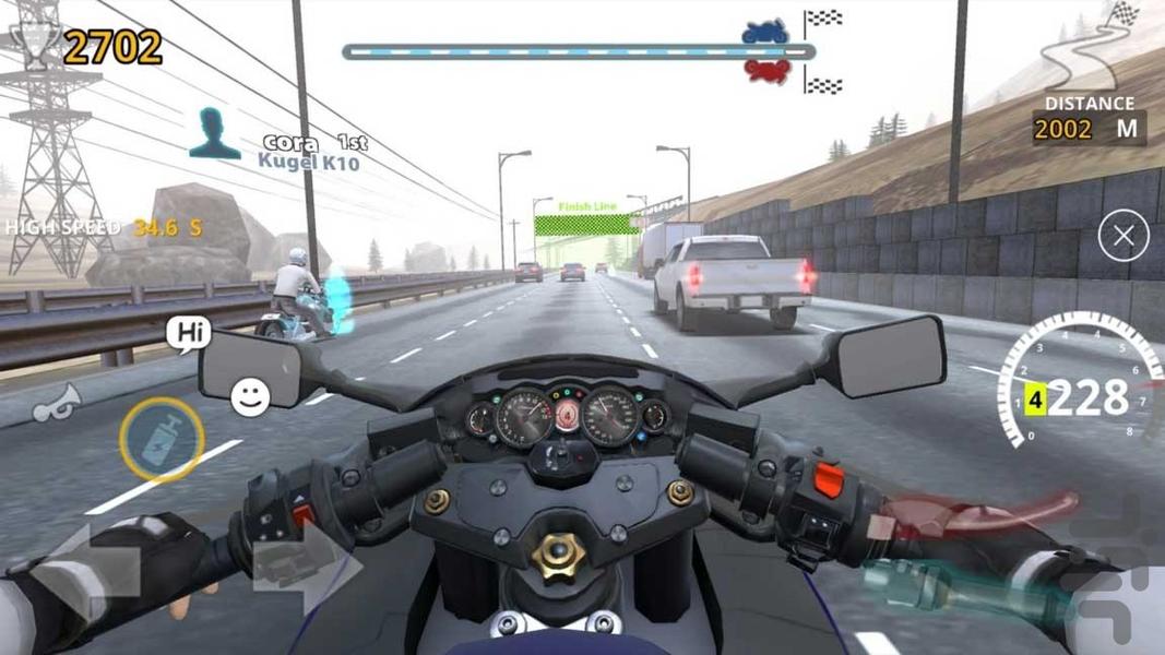 موتورسواری در اتوبان | موتور بازی - Gameplay image of android game