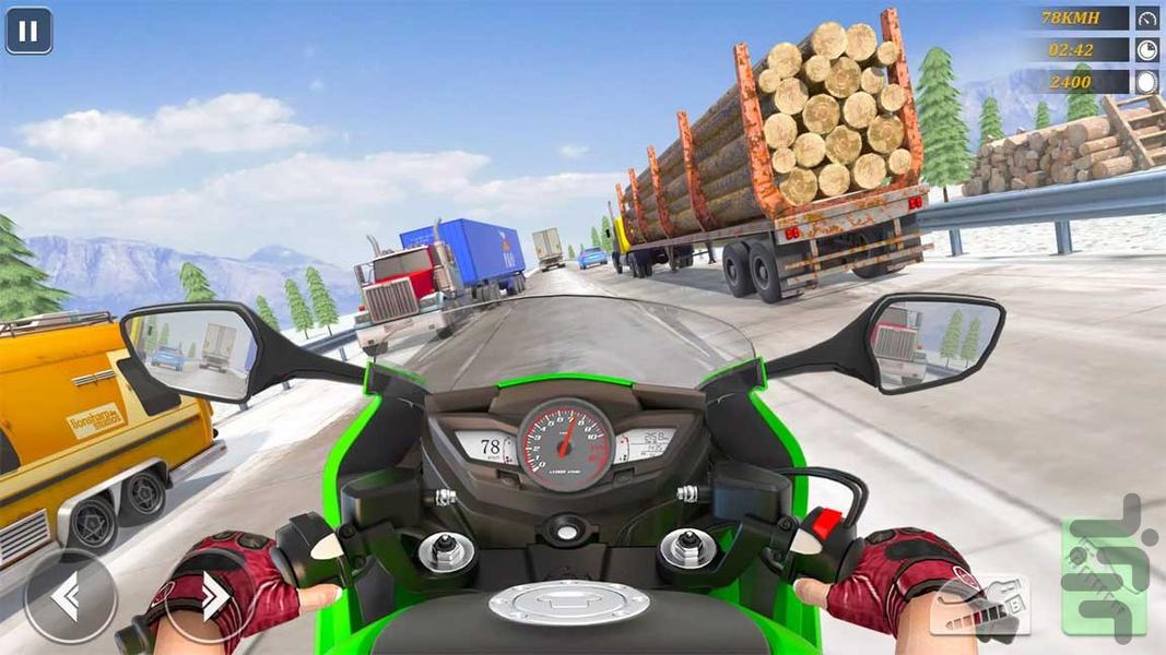 موتورسواری در اتوبان | موتور بازی - Gameplay image of android game