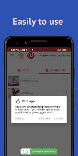 Video Downloader for Pinterest - عکس برنامه موبایلی اندروید
