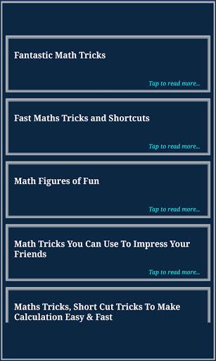 Math Tricks - عکس برنامه موبایلی اندروید