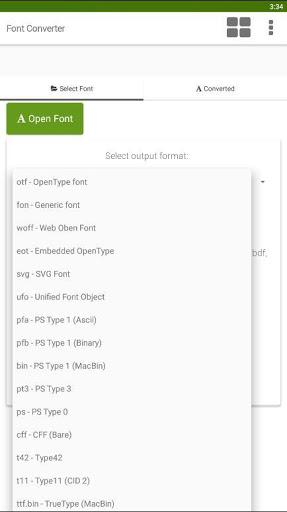 Font Converter - Convert OTF t - Image screenshot of android app