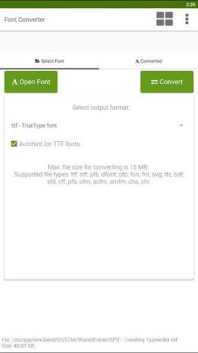 Font Converter - Convert OTF t - عکس برنامه موبایلی اندروید