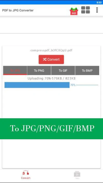 PDF to JPG Converter - JPG to - Image screenshot of android app