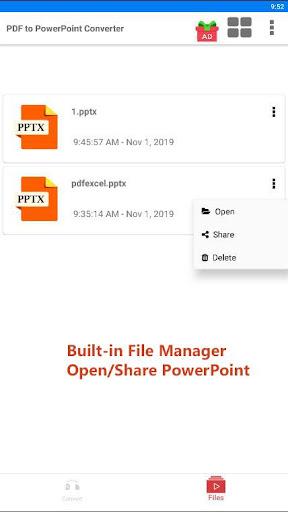 PDF to PPTX Converter - Image screenshot of android app