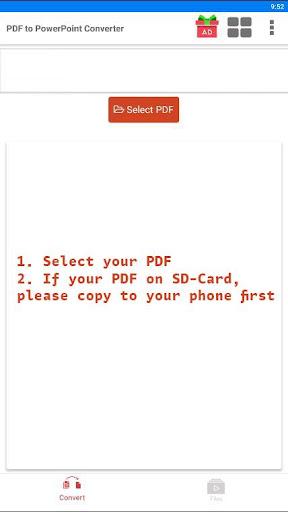 PDF to PPTX Converter - Image screenshot of android app