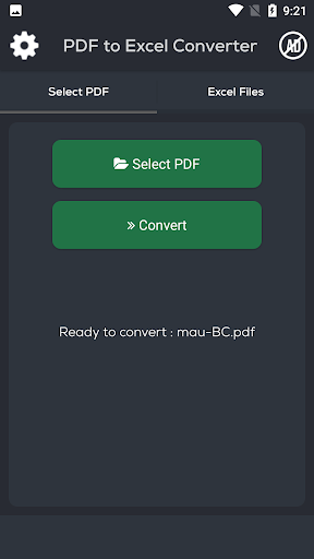 PDF to XLSX Converter - Image screenshot of android app