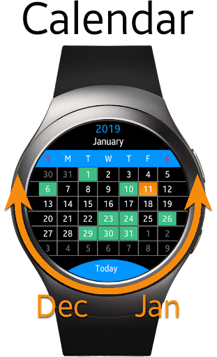 Calendar Gear - Google Calendar for Samsung Watch - عکس برنامه موبایلی اندروید