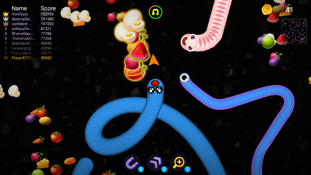 Snake Battle: Worm Snake Game - Gameplay image of android game
