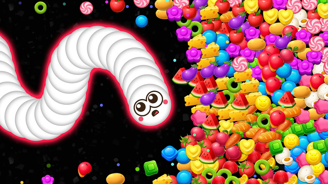 Worm Race - Snake Game - Gameplay image of android game