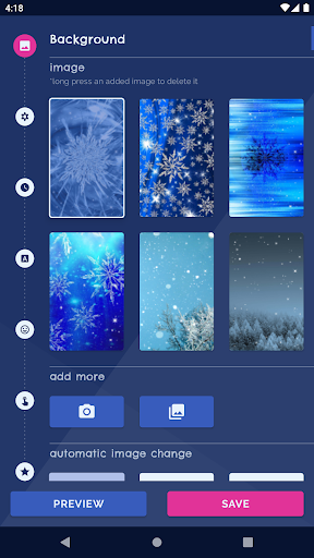 Snowflake Stars Live Wallpaper - Image screenshot of android app