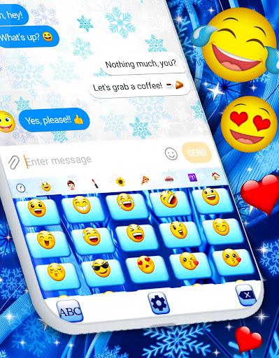 Snowflakes Keyboard ❄️Winter Snow Keyboards Theme - Image screenshot of android app